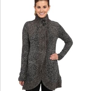 Prana Angelica Duster Cardigan Long Gray Knit sz XL